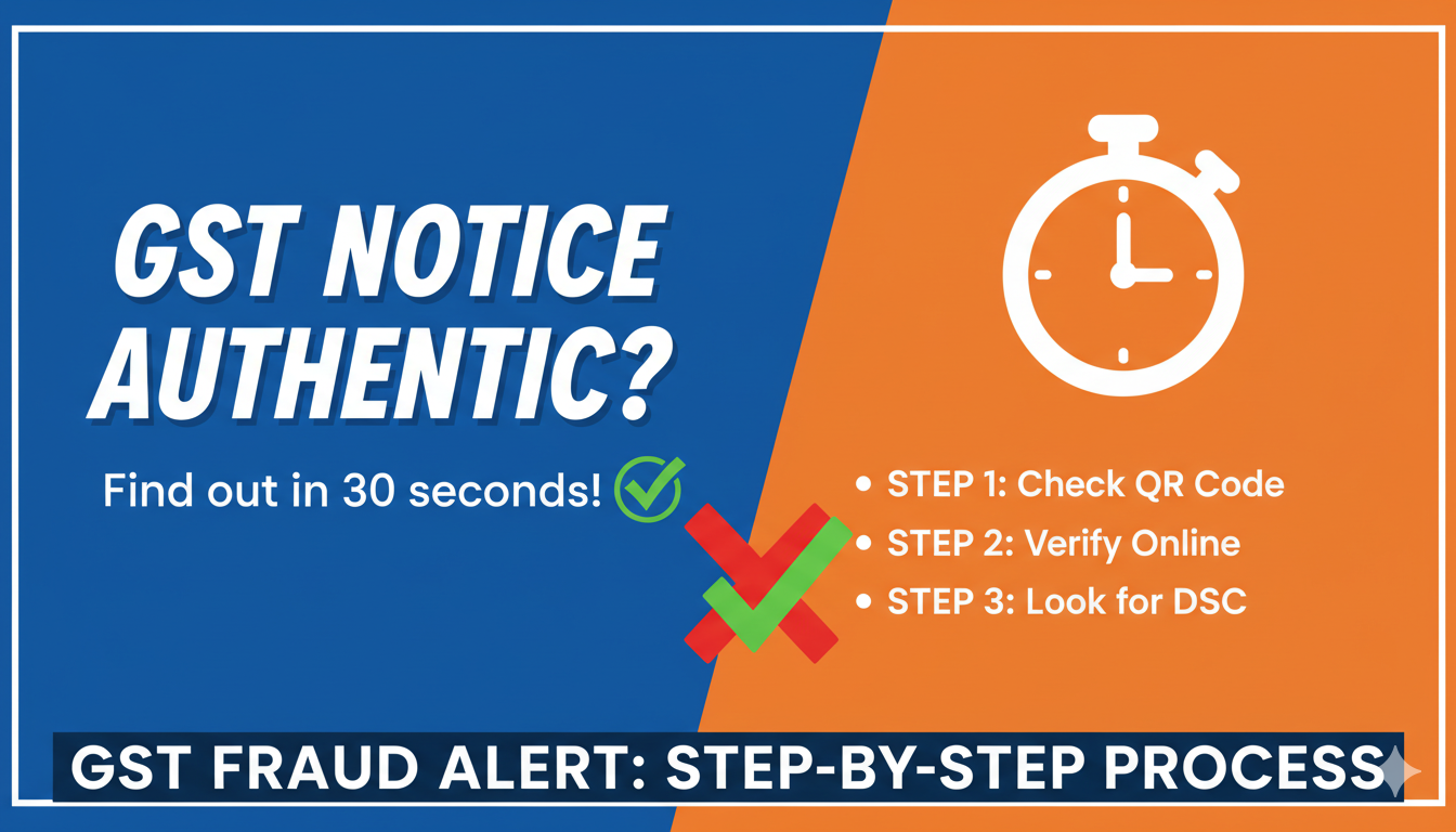 जीएसटी नोटिस की सत्यता जांचने वाला स्क्रीनशॉट।