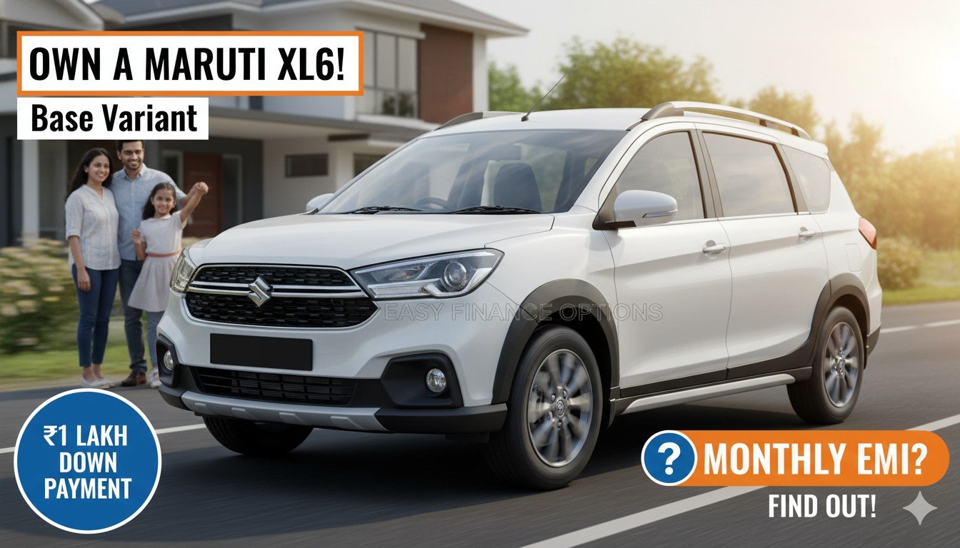 मारुति सुजुकी XL6 Zeta बेस वेरिएंट की साइड व्यू, ग्रे कलर में पार्क की हुई कार