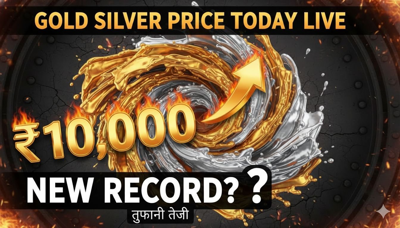 आज के सोने-चांदी के तेजी वाले भाव दिखाते हुए चार्ट और बार ग्राफ, MCX गोल्ड और सिल्वर प्राइस अपडेट