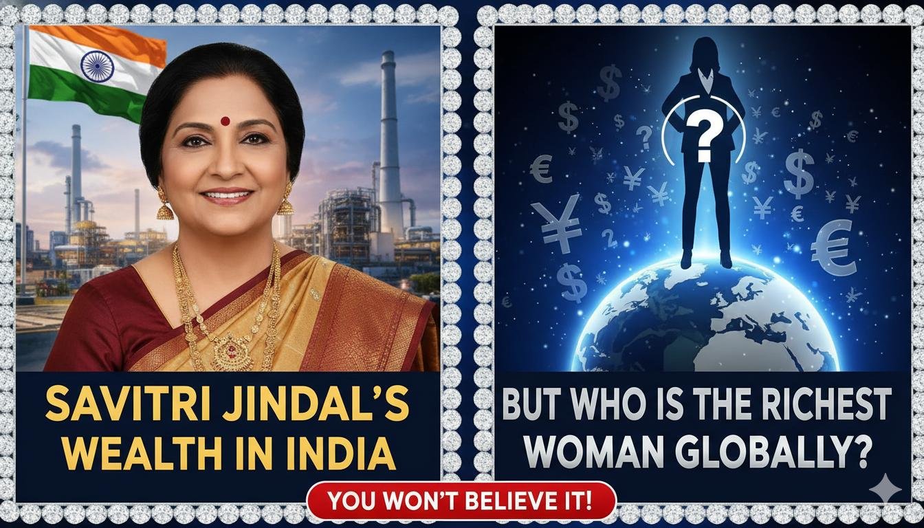 दुनिया की सबसे अमीर महिला Alice Walton और भारत की सावित्री जिंदल की तस्वीरें साथ में, अमीरी की तुलना दिखाते हुए