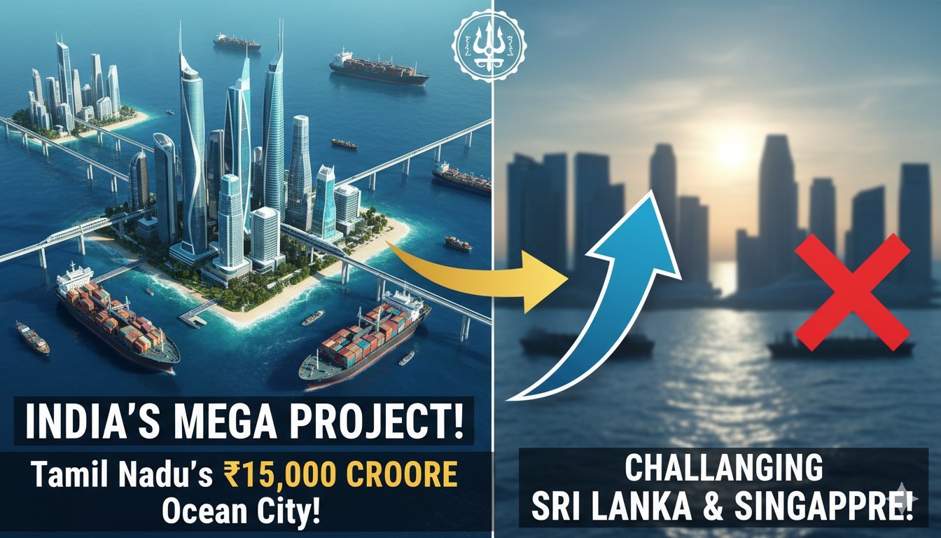 थूथुकुडी में वीओ चिदंबरनार पोर्ट का आउटर हार्बर प्रोजेक्ट, समुद्र में मेगा टर्मिनल निर्माण का विजुअल